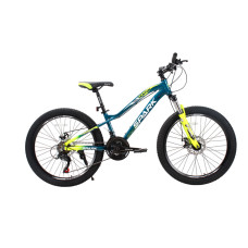 Велосипед SPARK HUNTER JR. (колеса - 24", алюмінієва рама - 12") темно-синій з жовтим