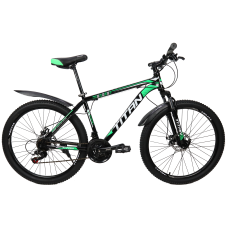 Велосипед Titan Energy 26"17" Чорний-Зелений-Білий