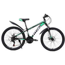 Велосипед Titan Energy 24"12" Чорний-Зелений-Білий