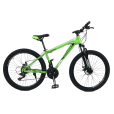 Велосипед CrossBike Shark 26" 13" Зелений-Чорний-Білий