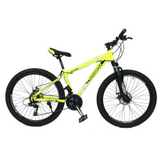Велосипед CrossBike Shark 26" 15" Неоновий жовтий-Чорний-Білий