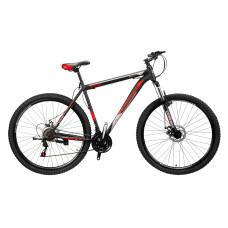 Велосипед CrossBike Shark 26" 17" Чорний-Червоний-Сірий