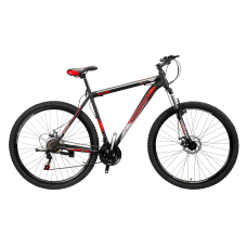 Велосипед CrossBike Shark 27.5" 19,5" Чорний-Червоний-Сірий