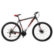 Велосипед CrossBike Shark 29" 15" Чорний-Червоний-Сірий
